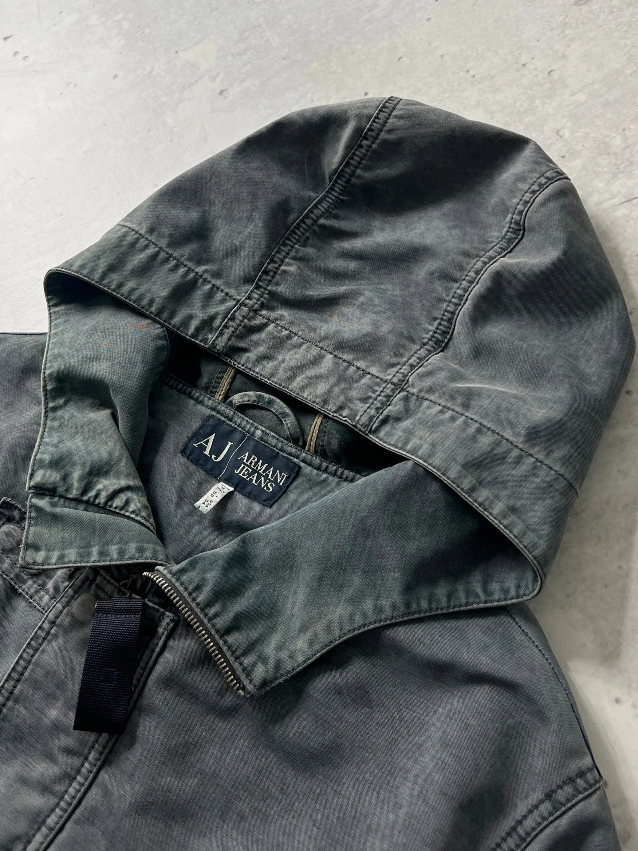 90's Armani Jeans Multi Pocket Parka Jacket (L)