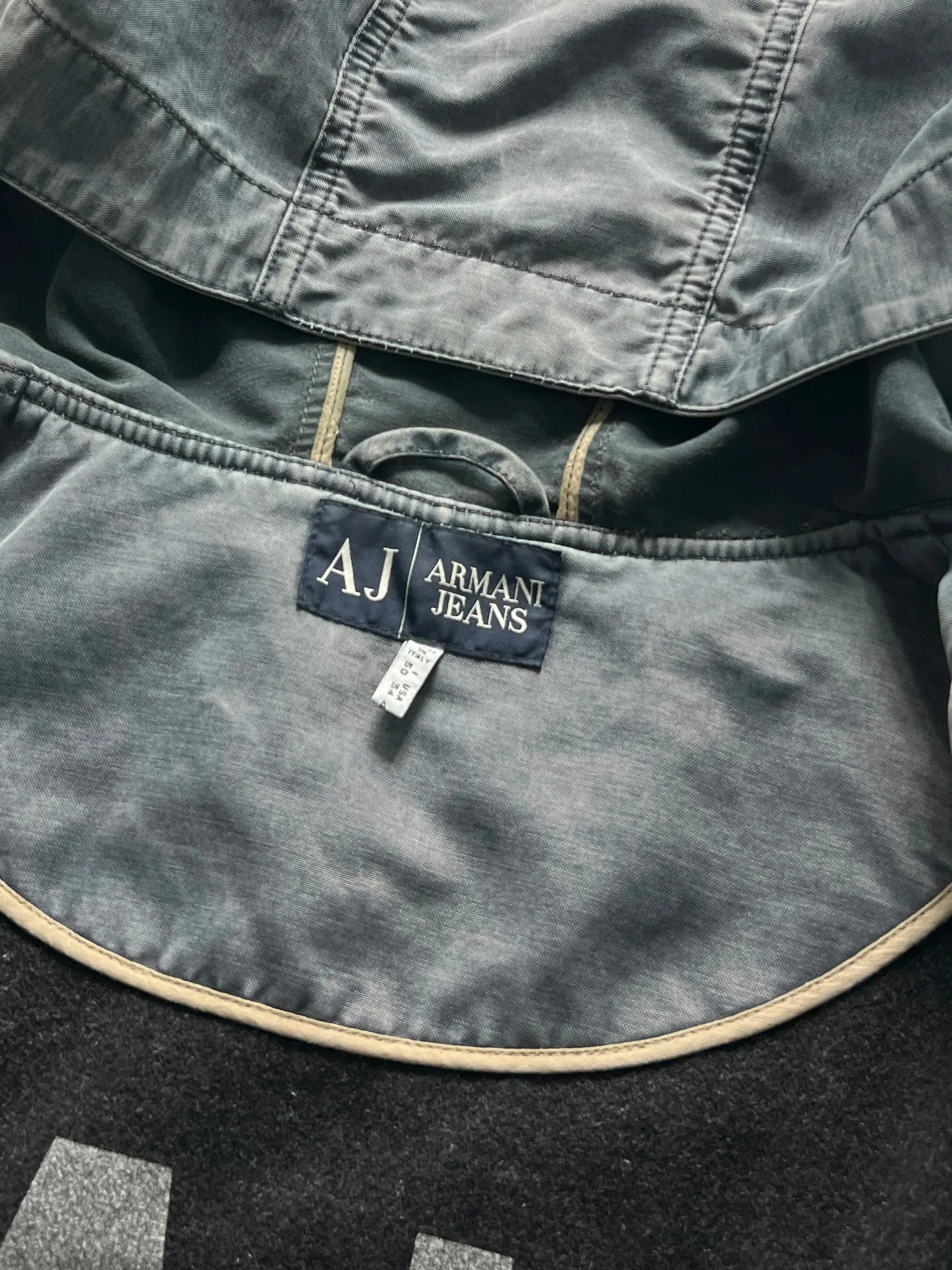 90's Armani Jeans Multi Pocket Parka Jacket (L)