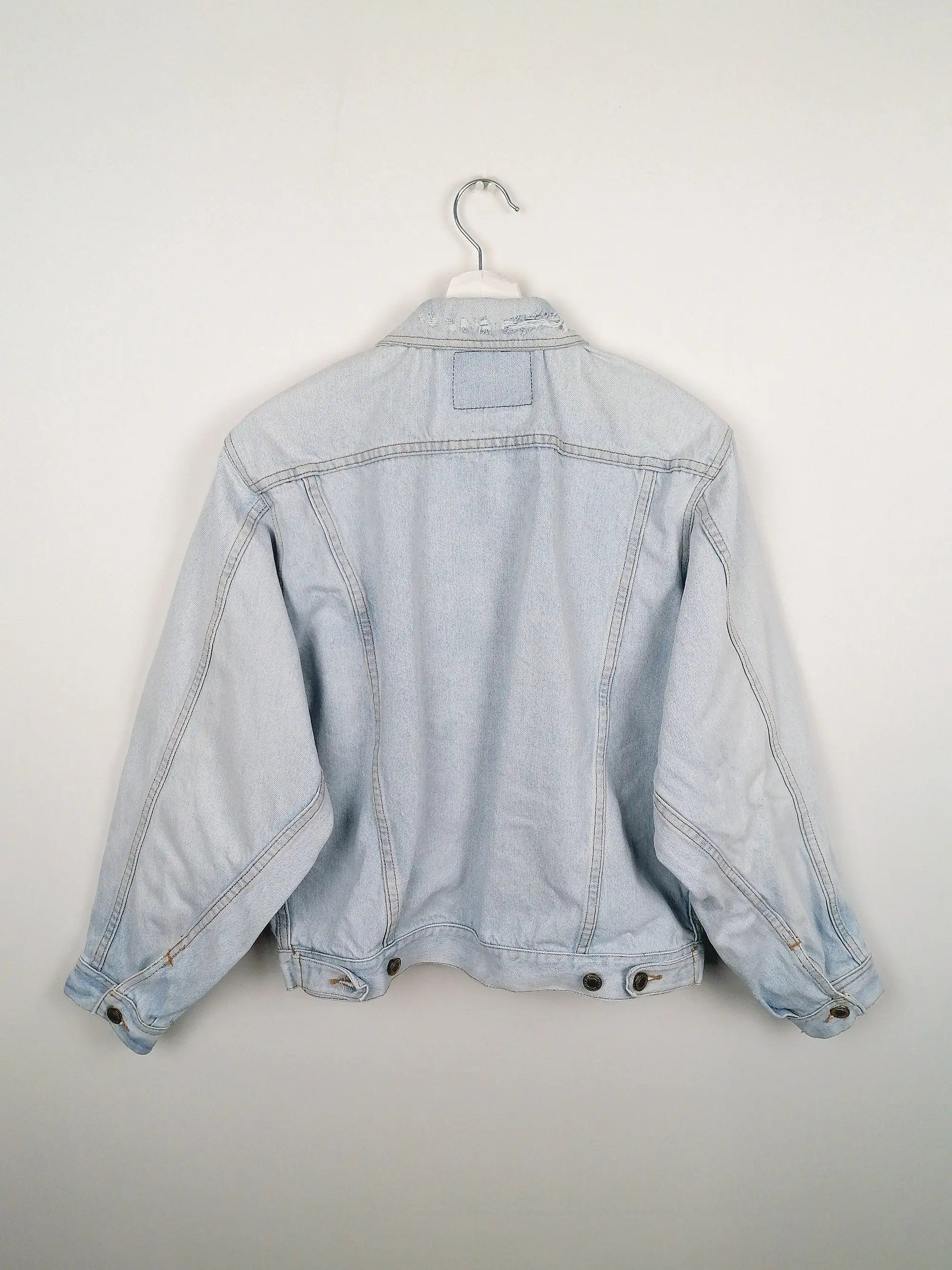 90's BIG STAR Faded Denim Oversized Jacket - size S-M