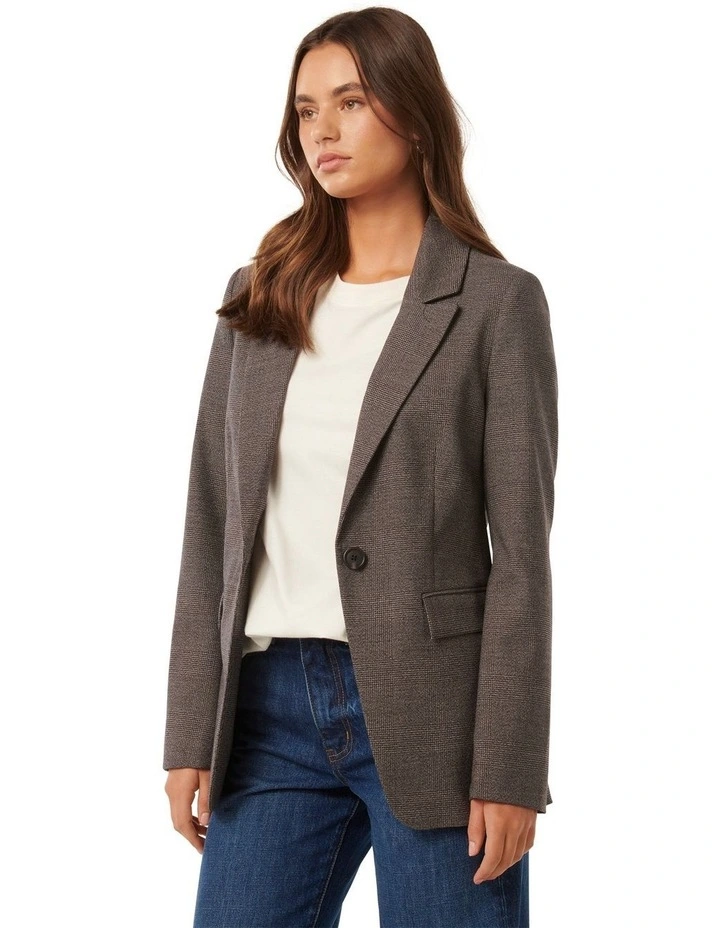 Ava Single Breasted Blazer in Grey