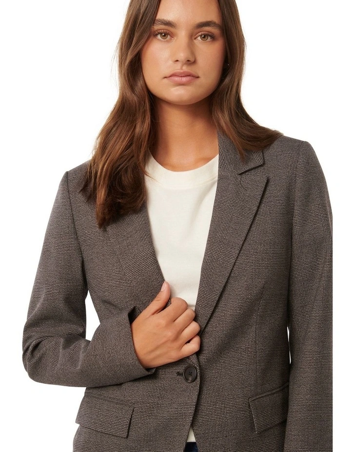 Ava Single Breasted Blazer in Grey