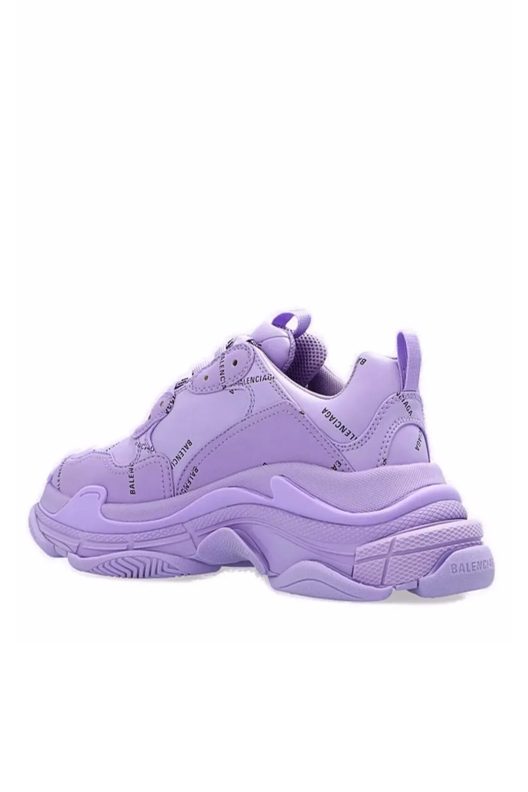 Balenciaga Triple S Sneakers Purple Allover Logo