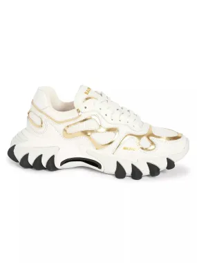 Balmain B-East Leather & Mesh Sneakers