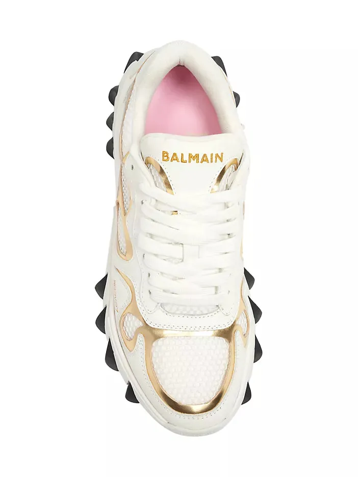 Balmain B-East Leather & Mesh Sneakers