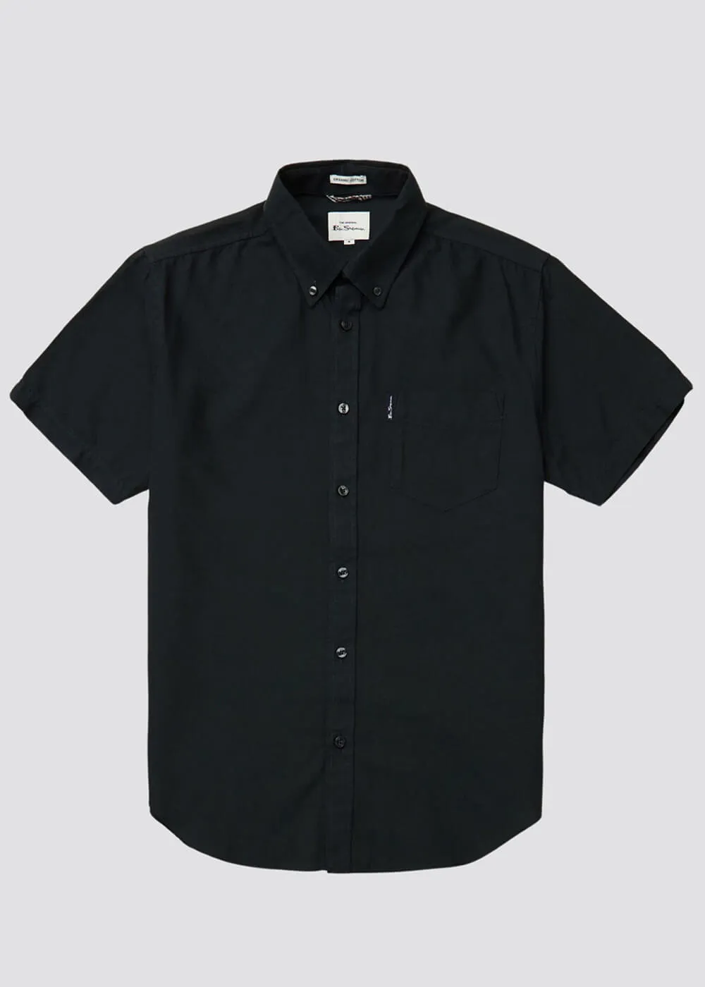 Ben Sherman Organic Oxford Short Sleeve Shirt Black