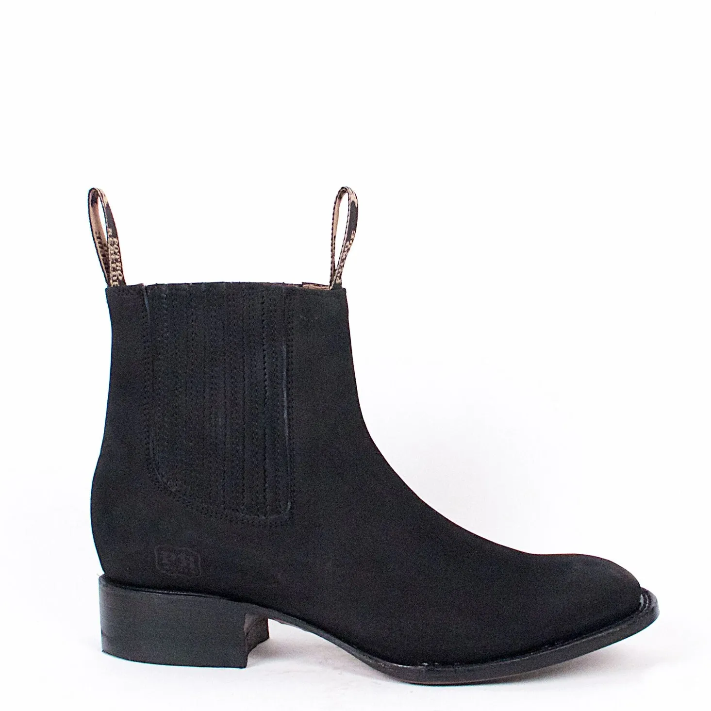 Black Ankle Square Toe Boot