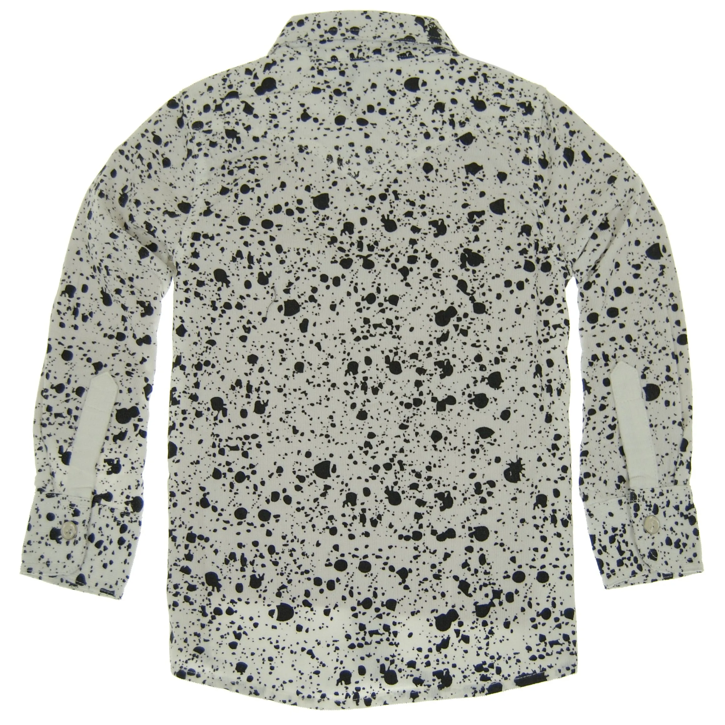 Black Tie Paint Splatter Button Down Shirt by: Mini Shatsu