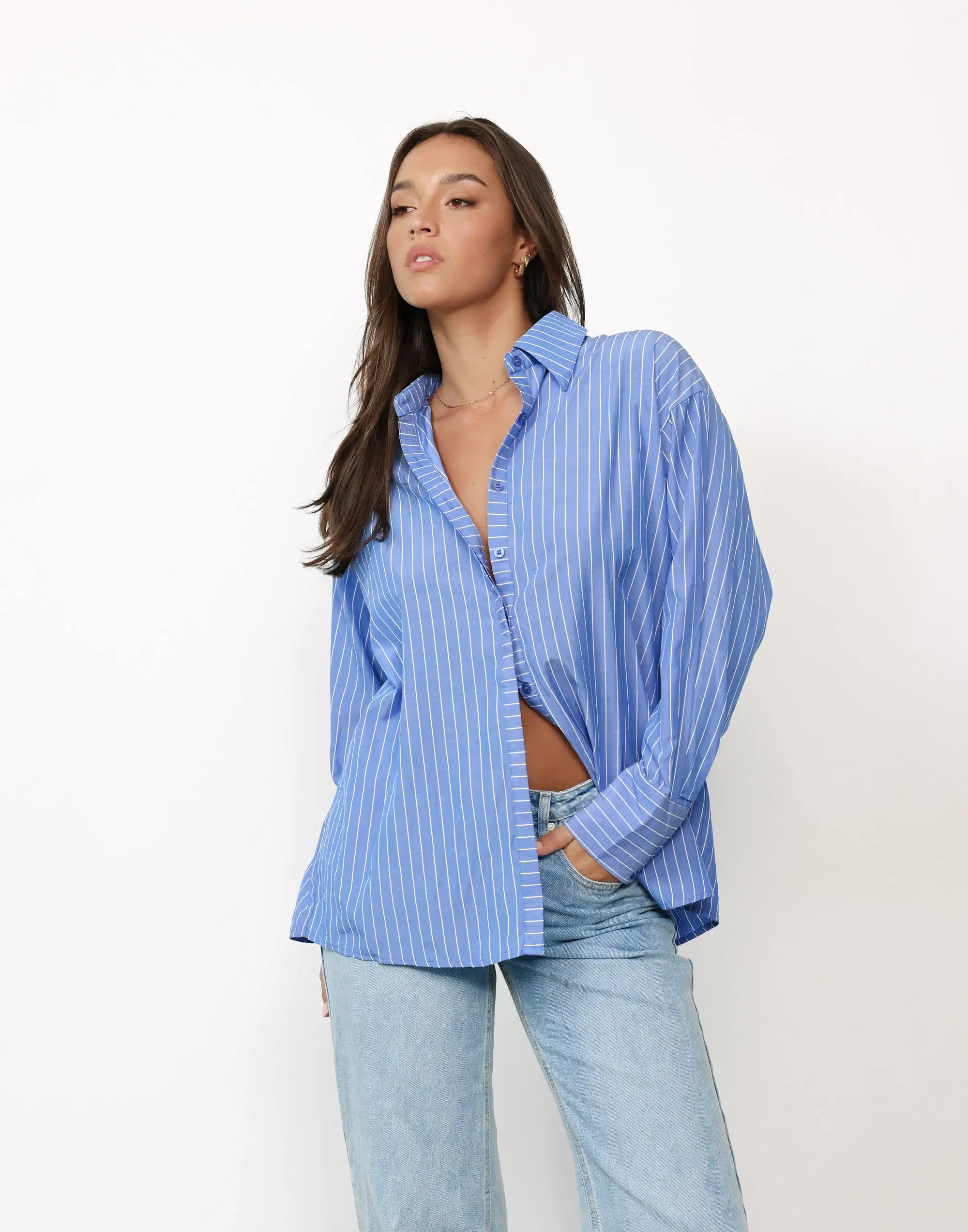 Blanchet Shirt (Cobalt Pinstripe)