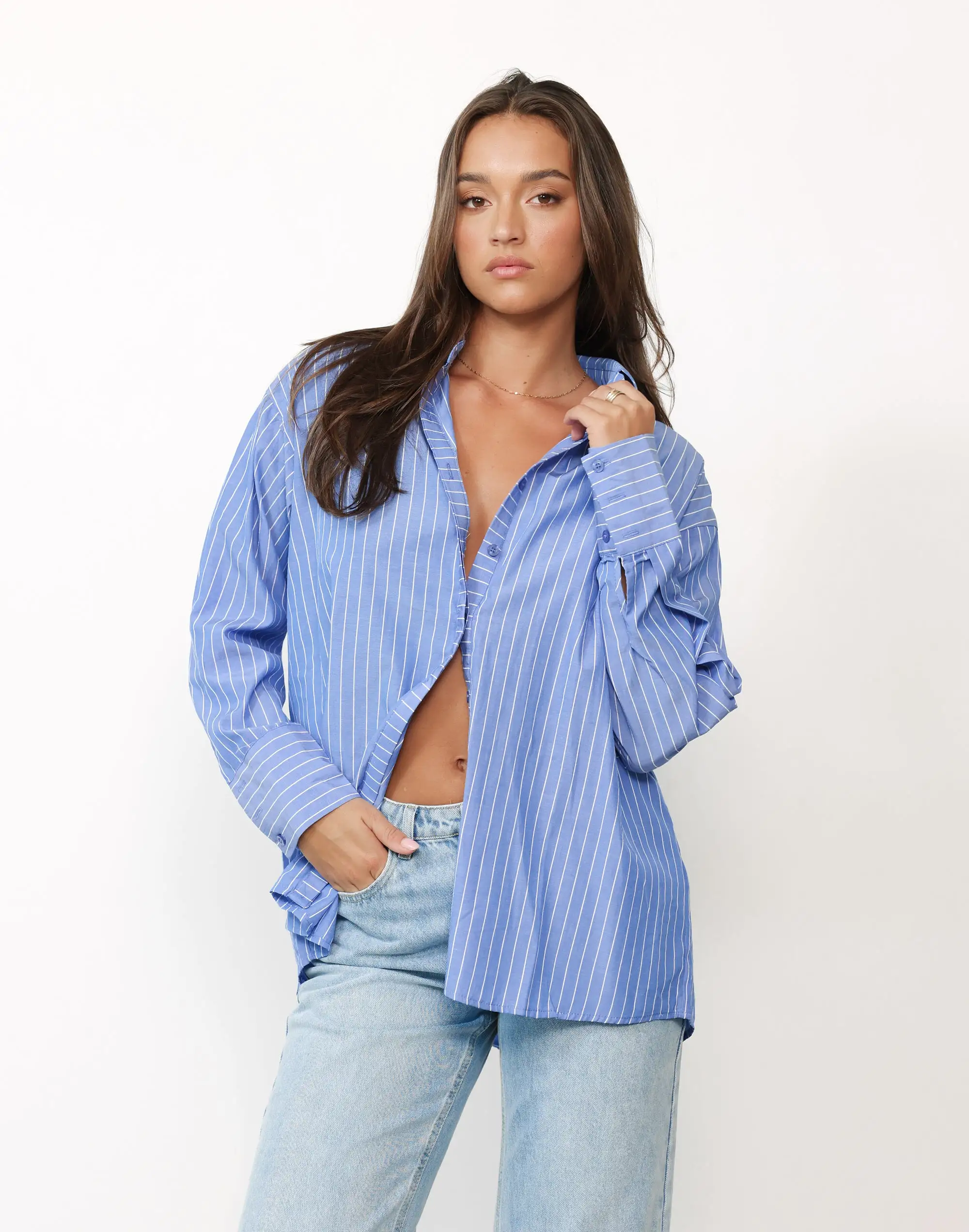 Blanchet Shirt (Cobalt Pinstripe)