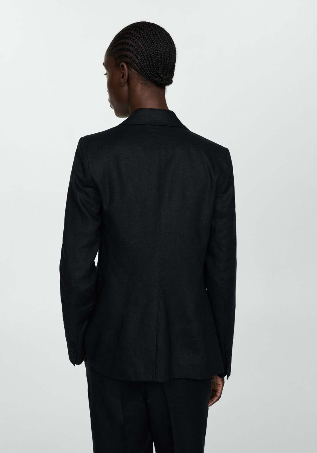 Blazer suit 100% linen - Black