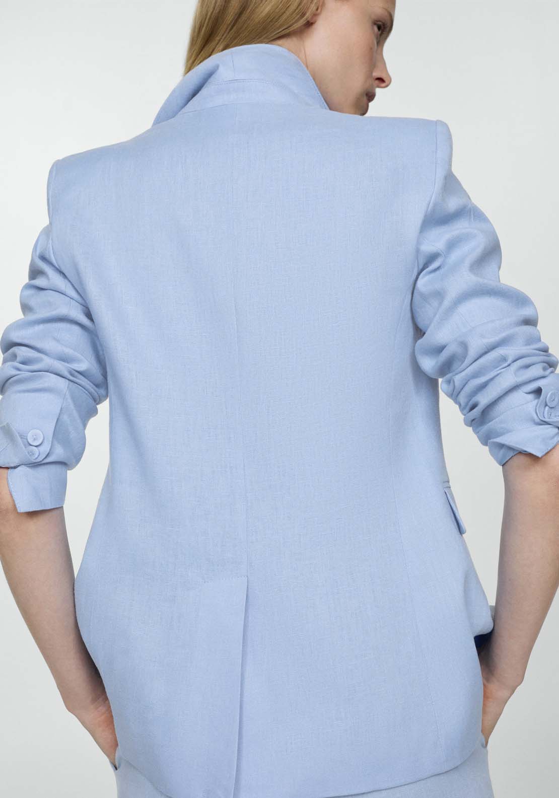 Blazer suit 100% linen - Blue