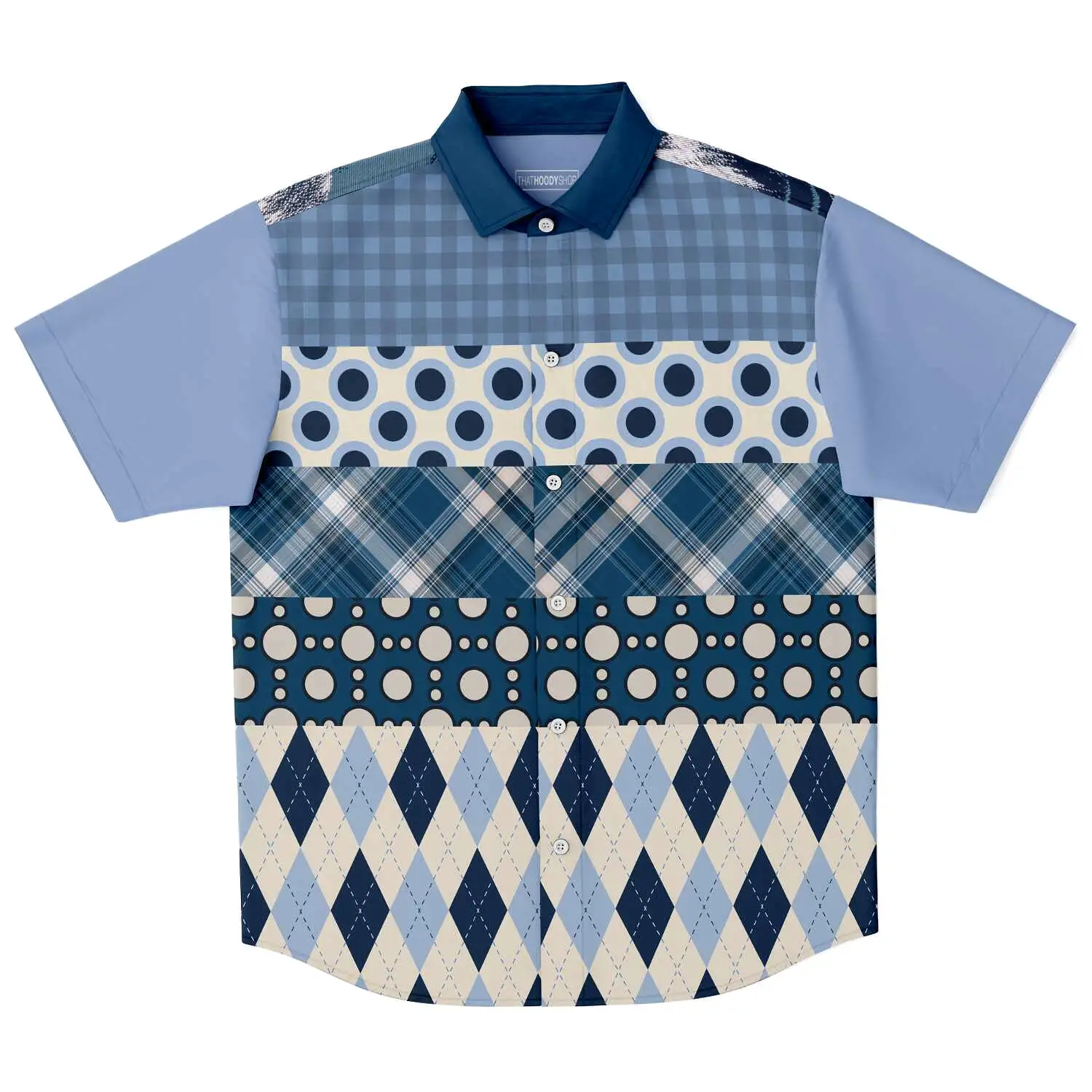 Blueberry Hill Button Short Sleeve Down Shirt