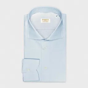 Borriello Light Blue Shirt Popeline Cotton