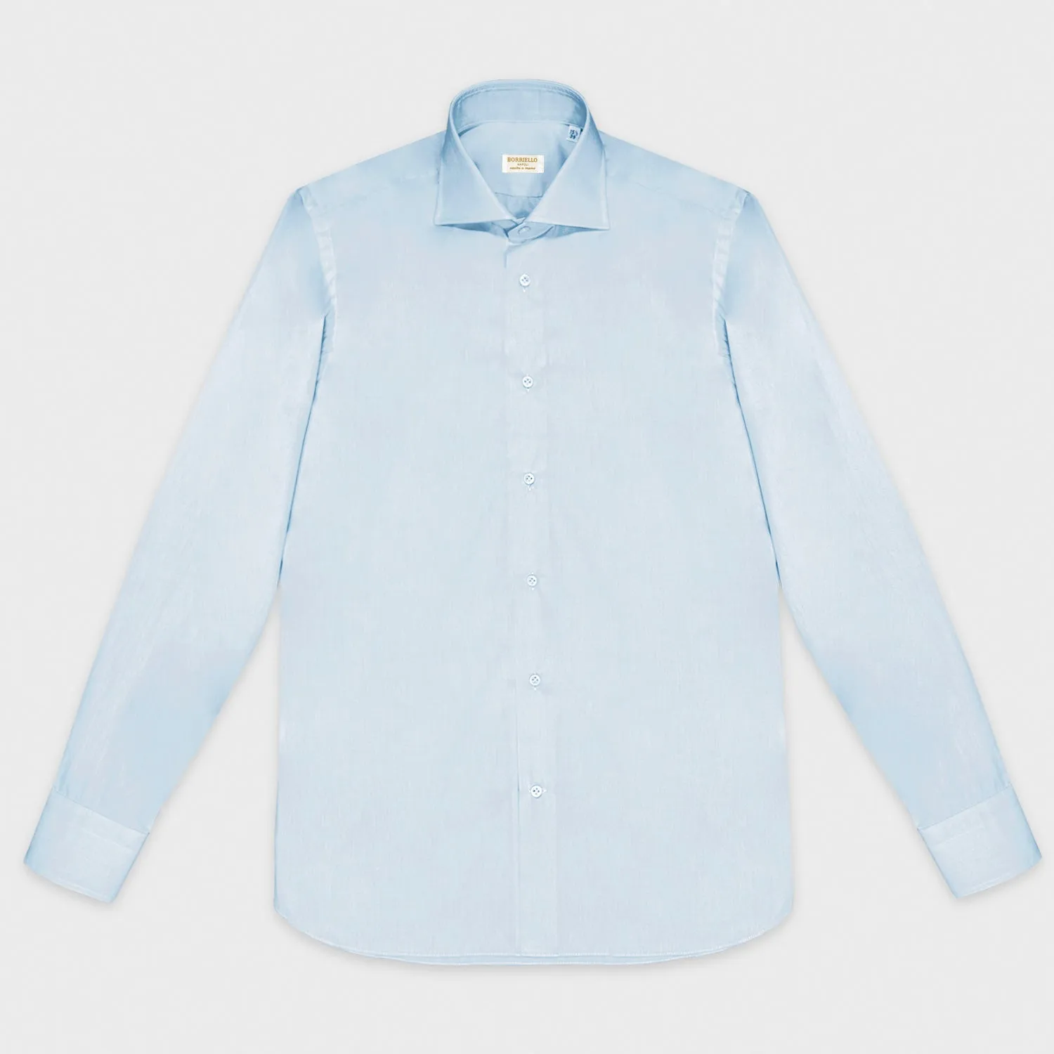 Borriello Light Blue Shirt Popeline Cotton