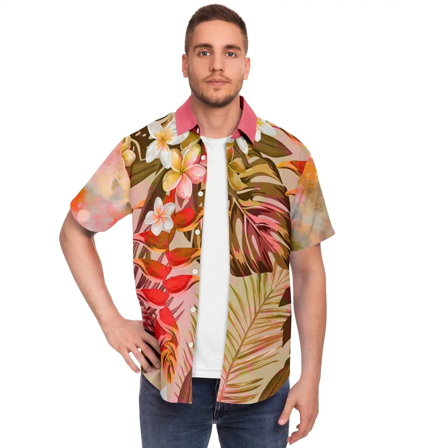 Brando Tahiti Short Sleeve Button Down Shirt