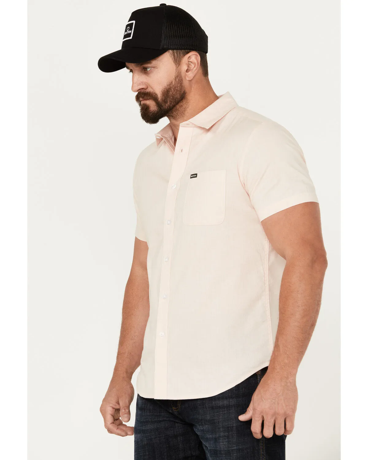 Brixton Men's Charter Solid Short Sleeve Button-Down Shirt