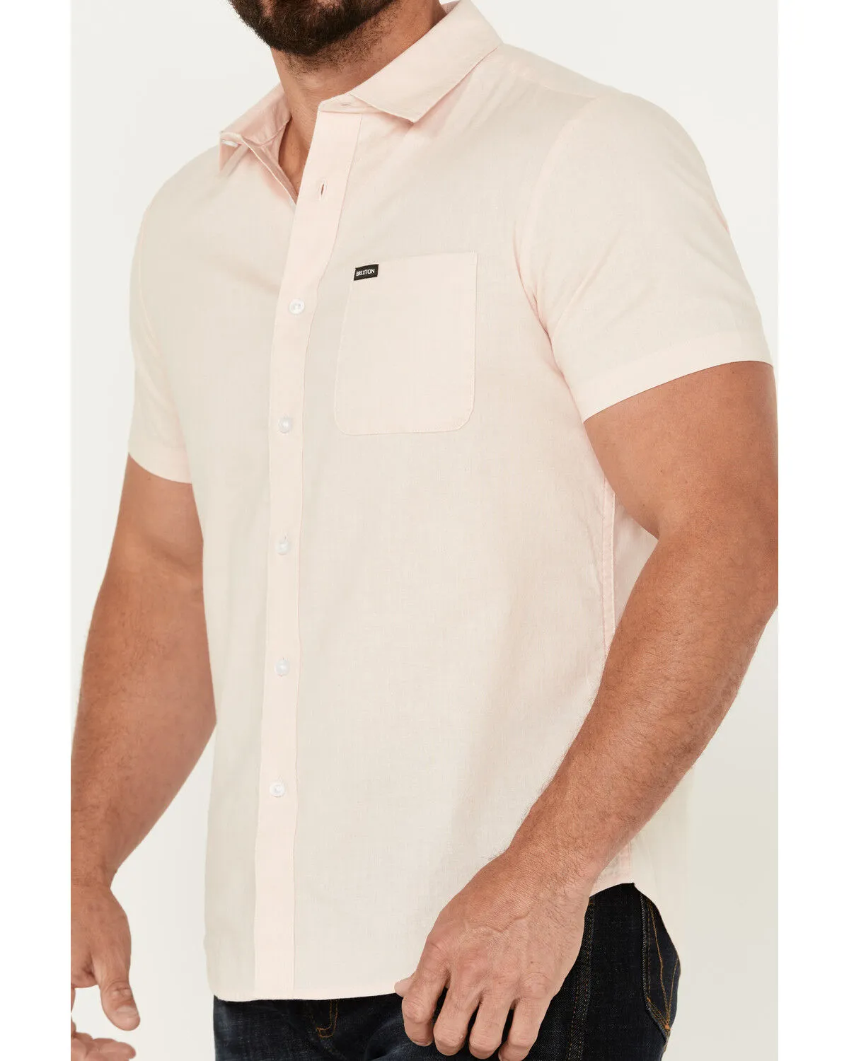 Brixton Men's Charter Solid Short Sleeve Button-Down Shirt