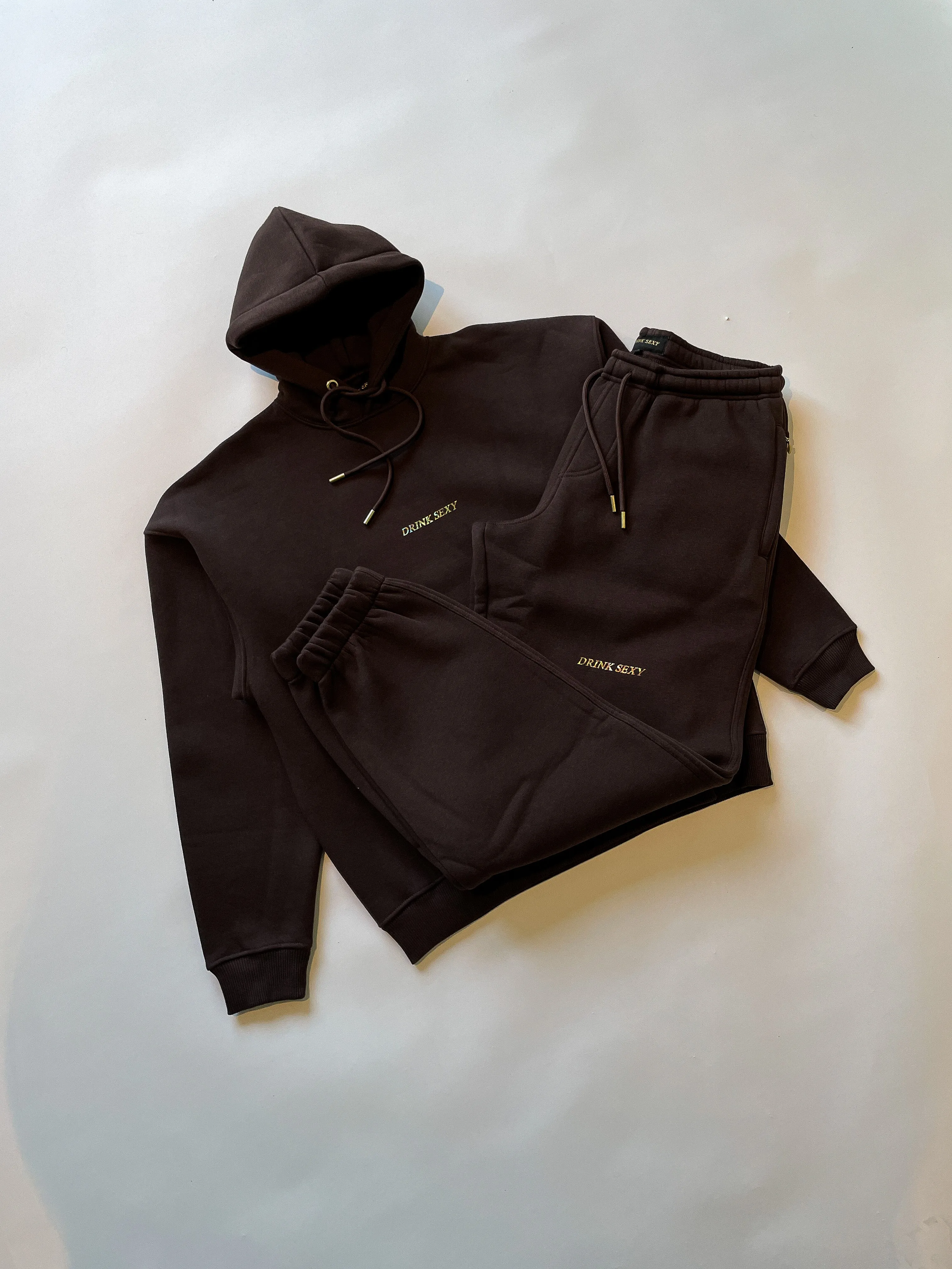 Brown Hoodie ''Shiny Gold Diamond''