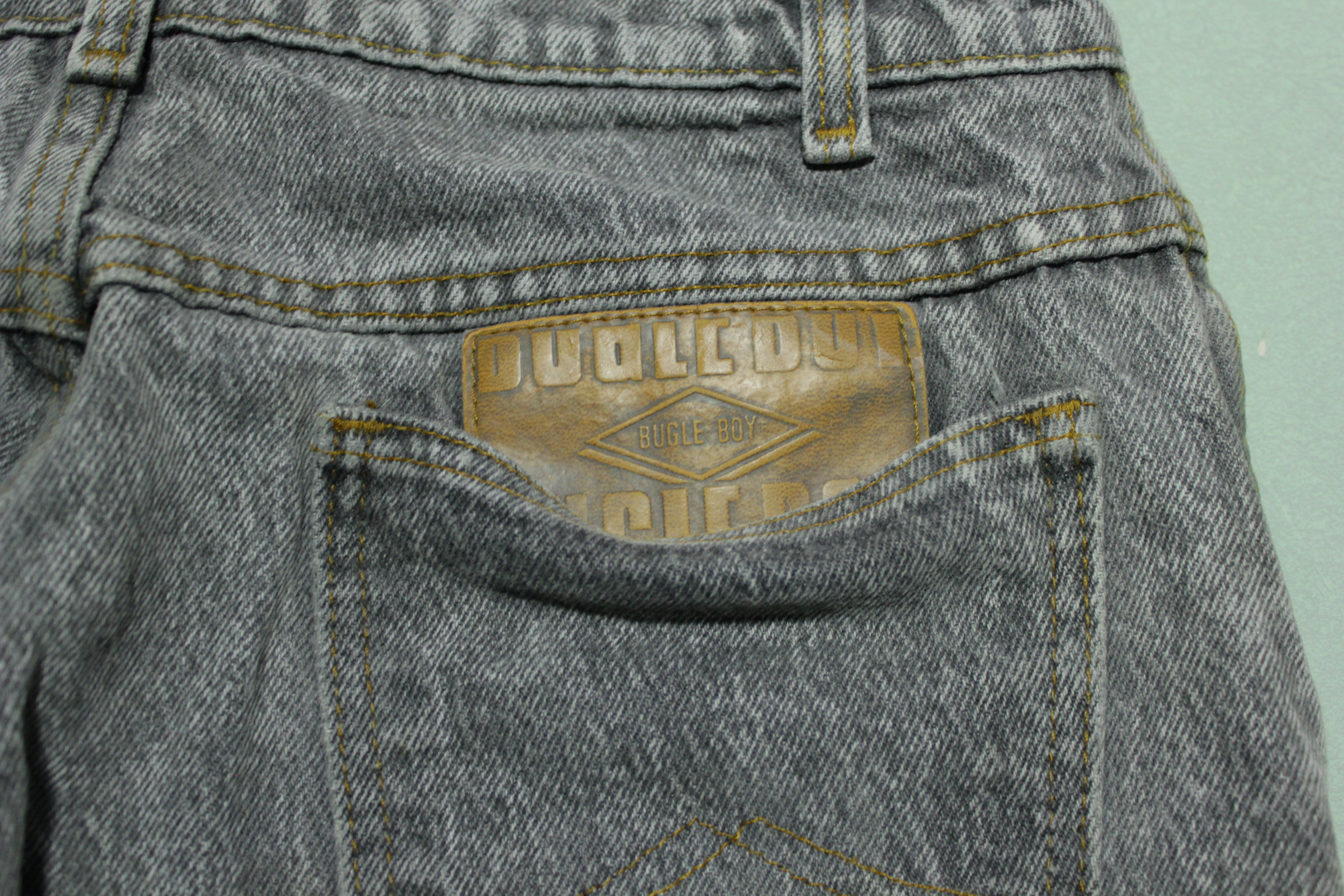 Bugle Boy Acid Washed Vintage 80's Made in USA Tapered Leg Mom Dad Jeans