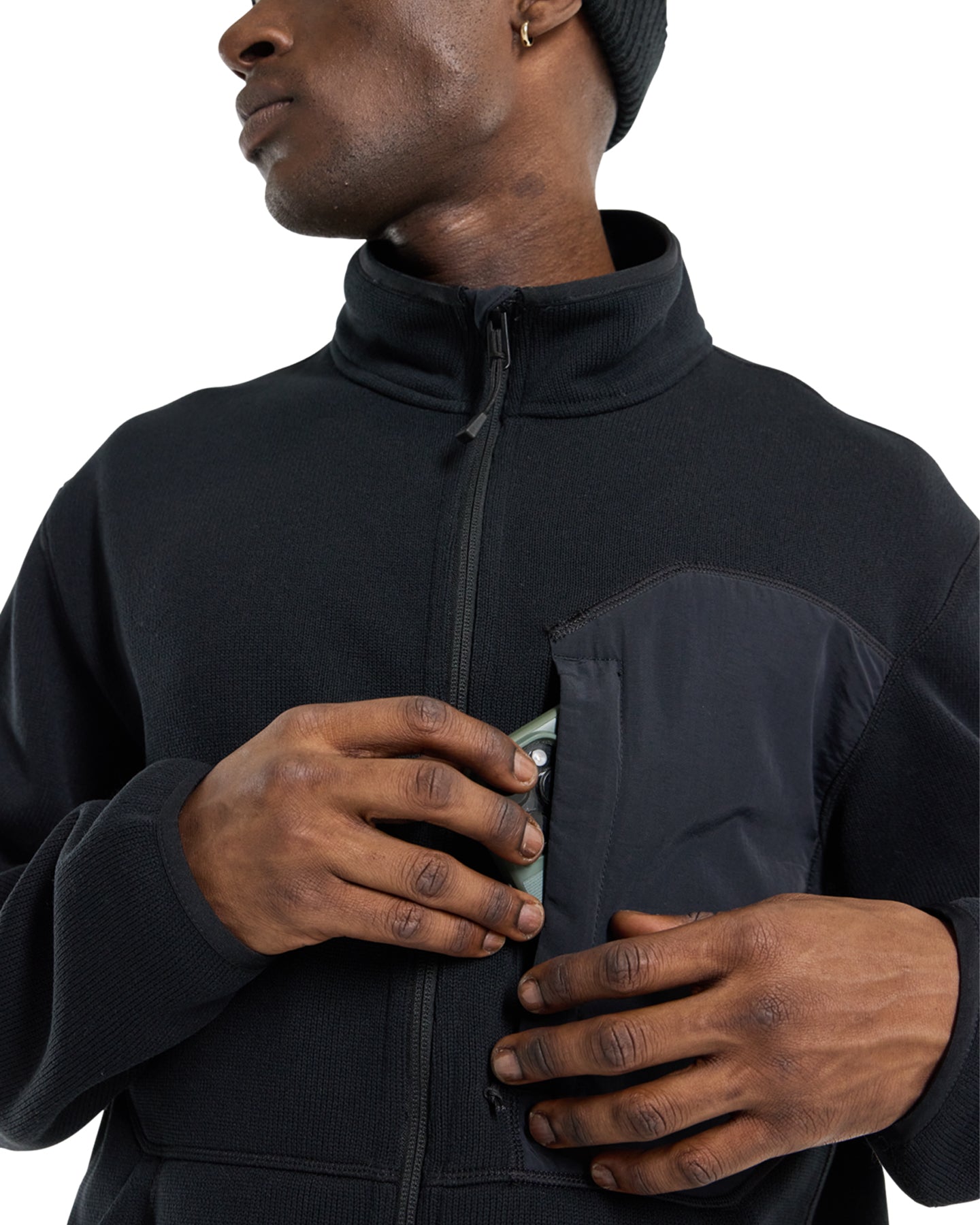 Burton Men's Runin Full-Zip Fleece - True Black