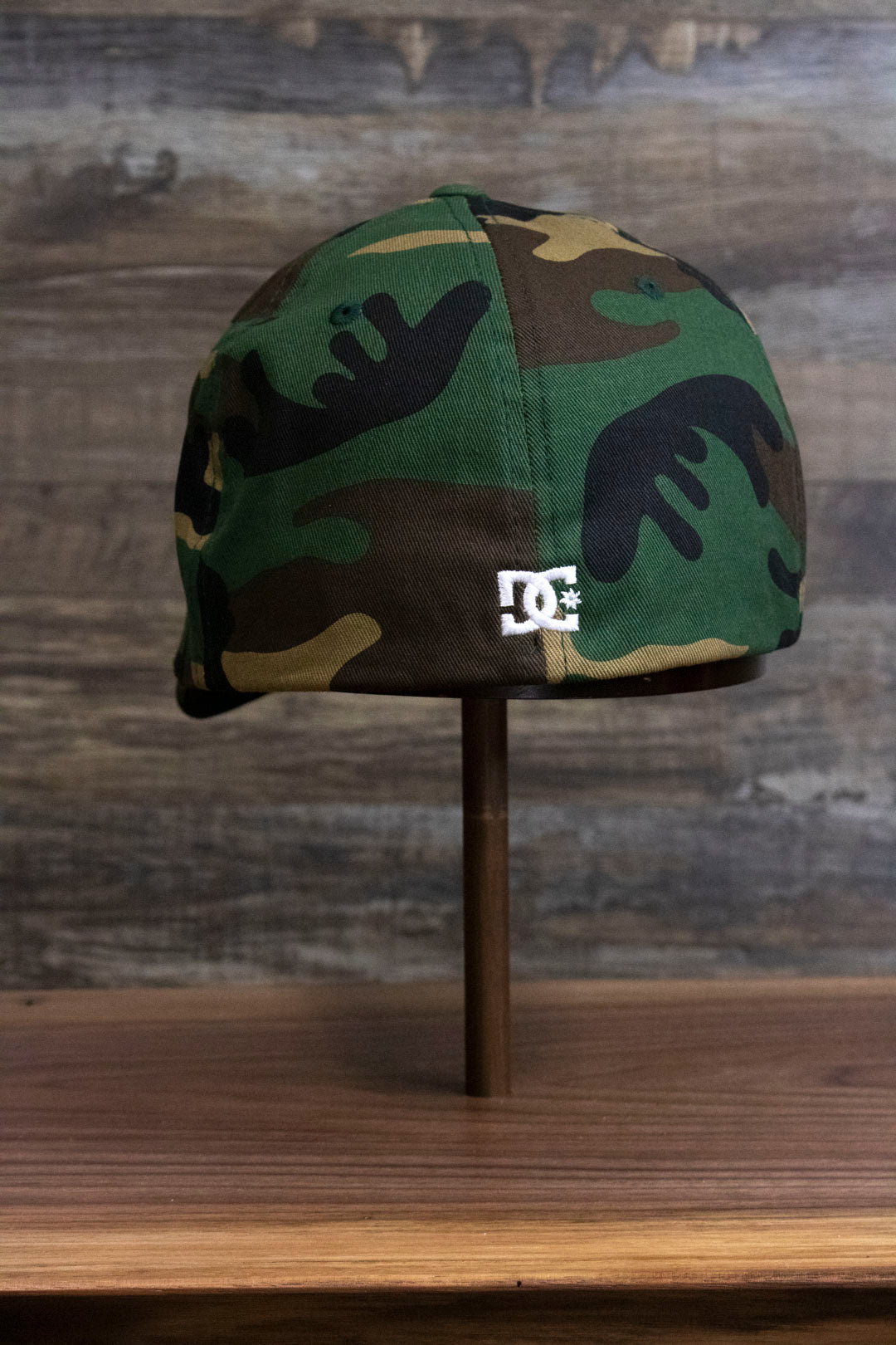 Camouflage Print Skater Hat | DC Shoes Black Bottom Camo Flexfit Cap