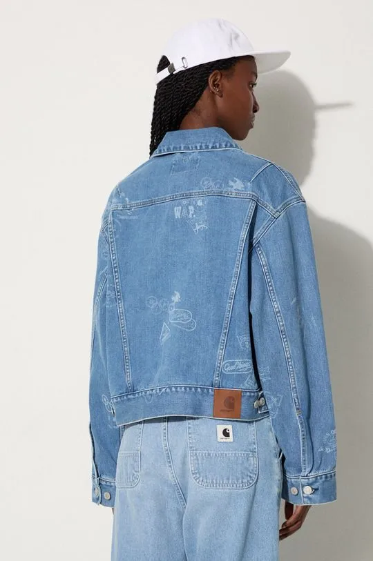 Carhartt WIP denim jacket Stamp Jacket women's blue color I033744.2LN35