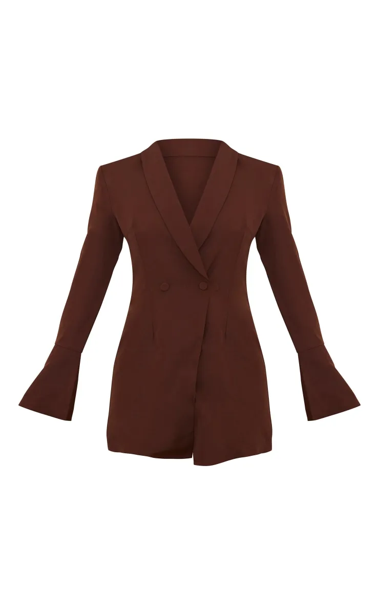 Chocolate Double Breasted Blazer Dress