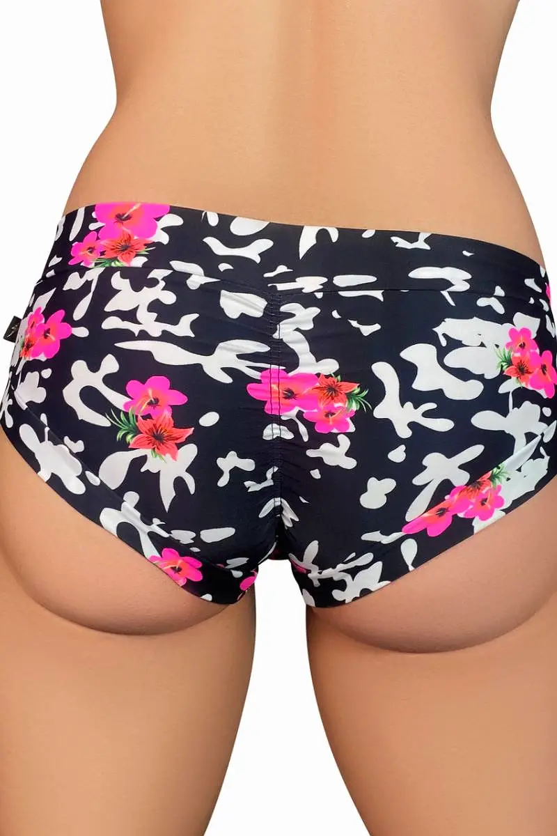 Cleo the Hurricane Essential Hot Pants - Pink Hibiscus