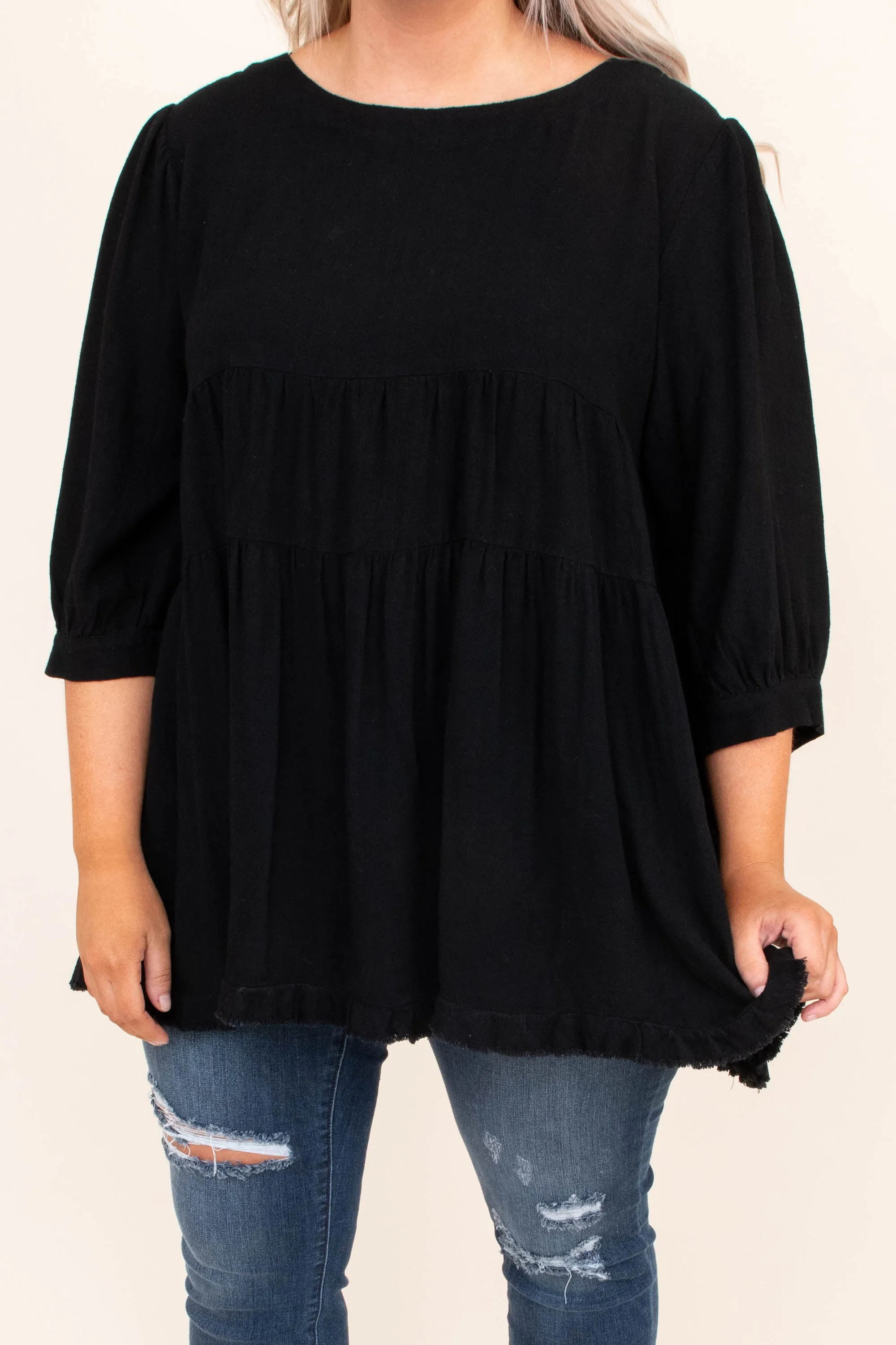 Concert Date Night Top, Black