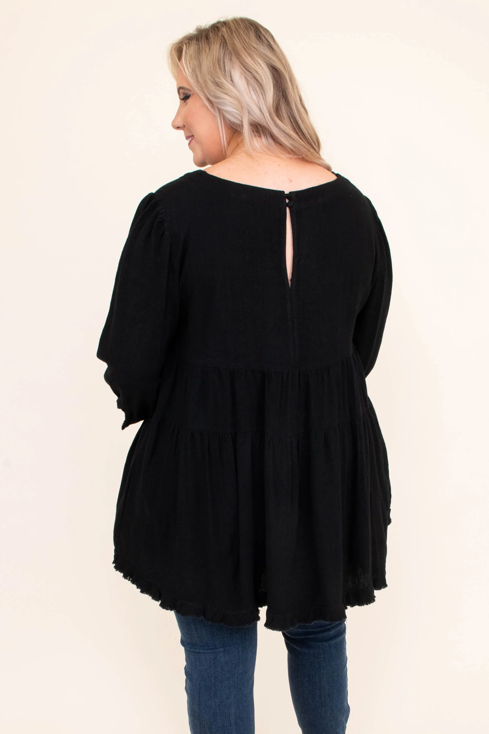 Concert Date Night Top, Black