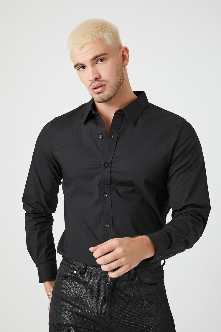 Cotton-Blend Long-Sleeve Shirt