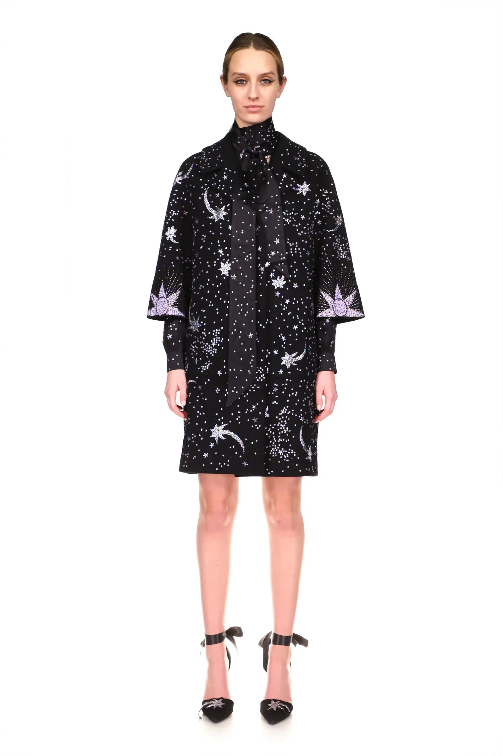 CRYSTAL 'WONDERLAND' PATCH POCKET COAT