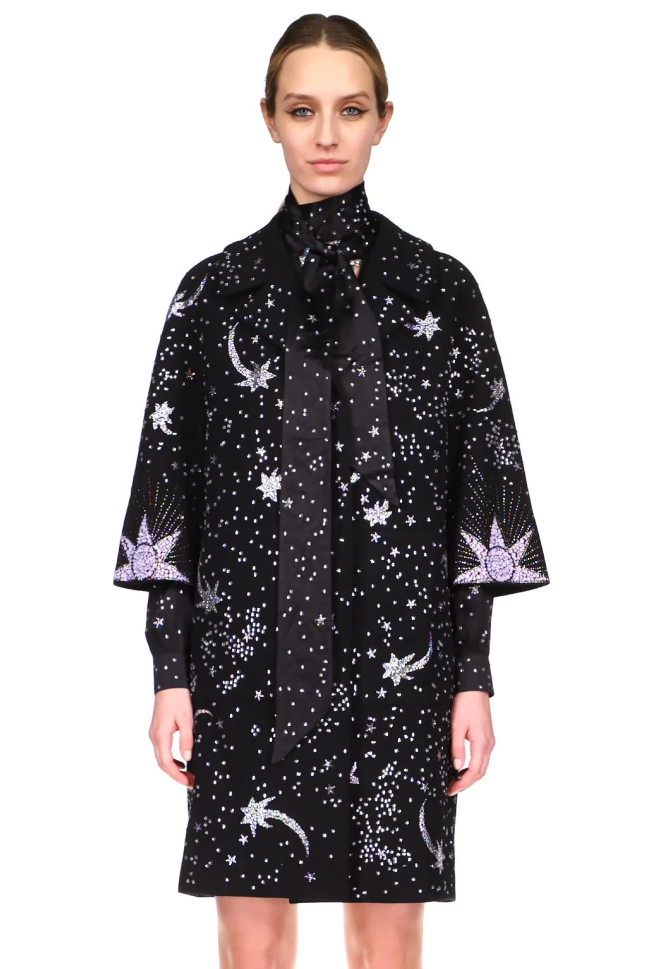 CRYSTAL 'WONDERLAND' PATCH POCKET COAT