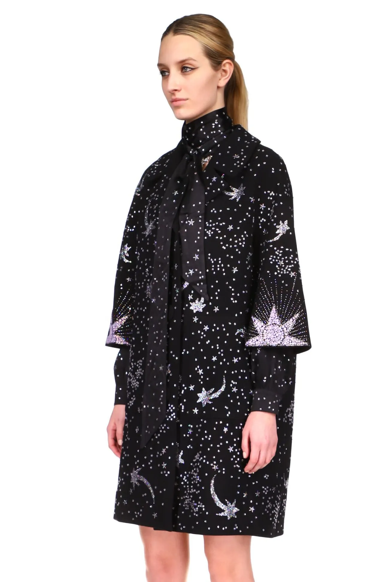 CRYSTAL 'WONDERLAND' PATCH POCKET COAT