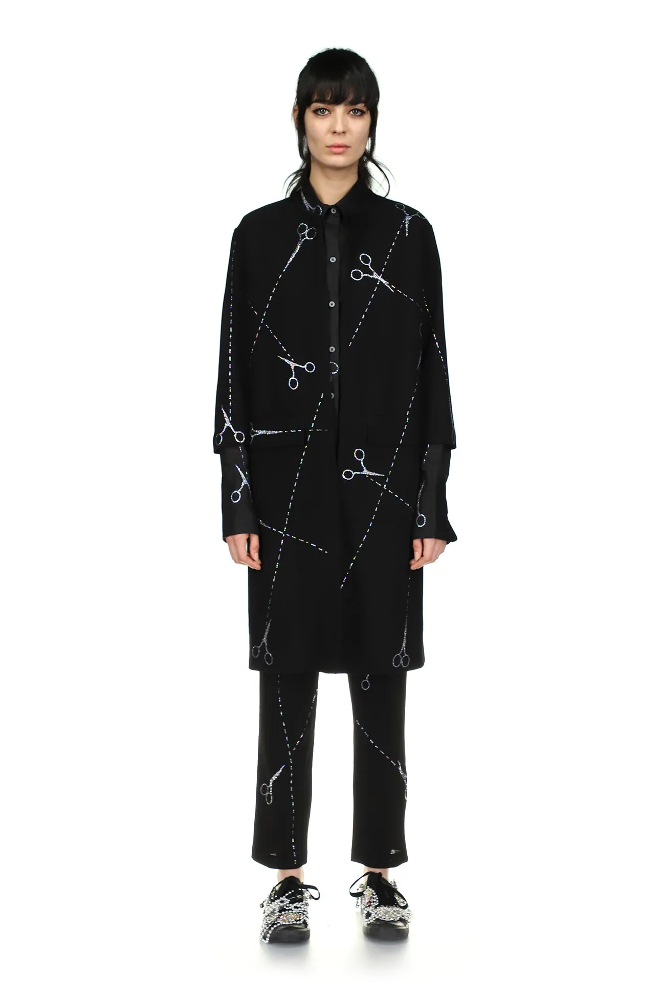 'Cut up scissors' Duster Coat