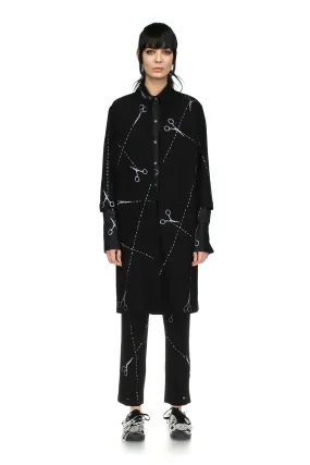 'Cut up scissors' Duster Coat