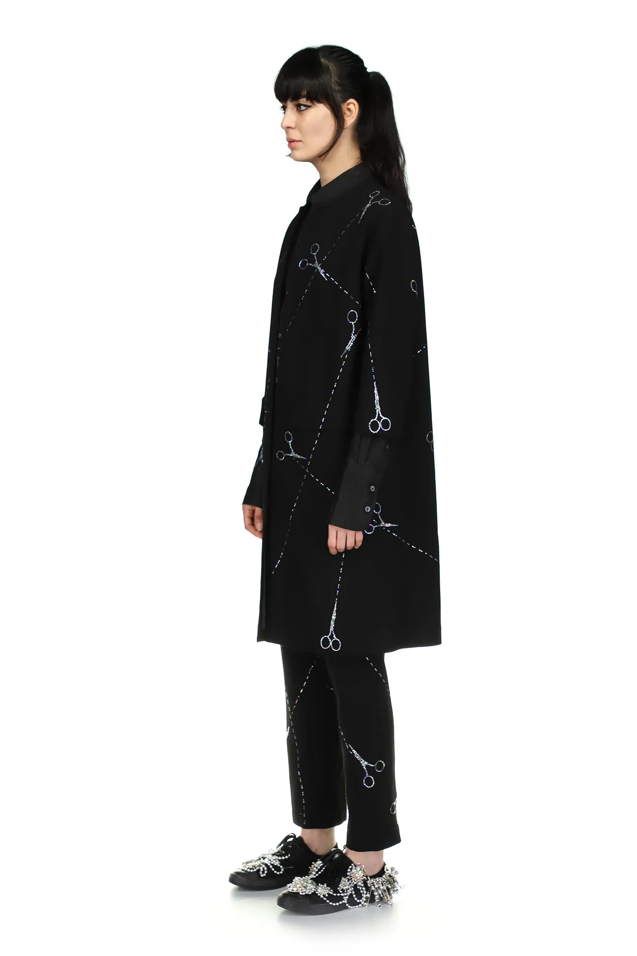 'Cut up scissors' Duster Coat