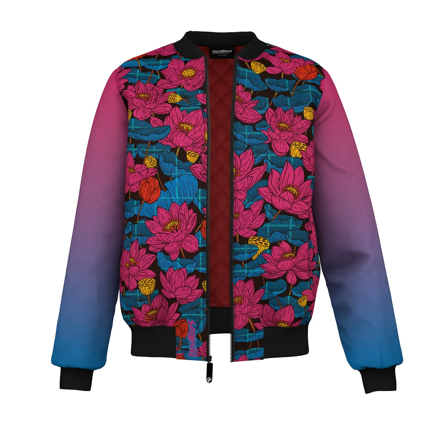 Cyber Lotus Bomber Jacket