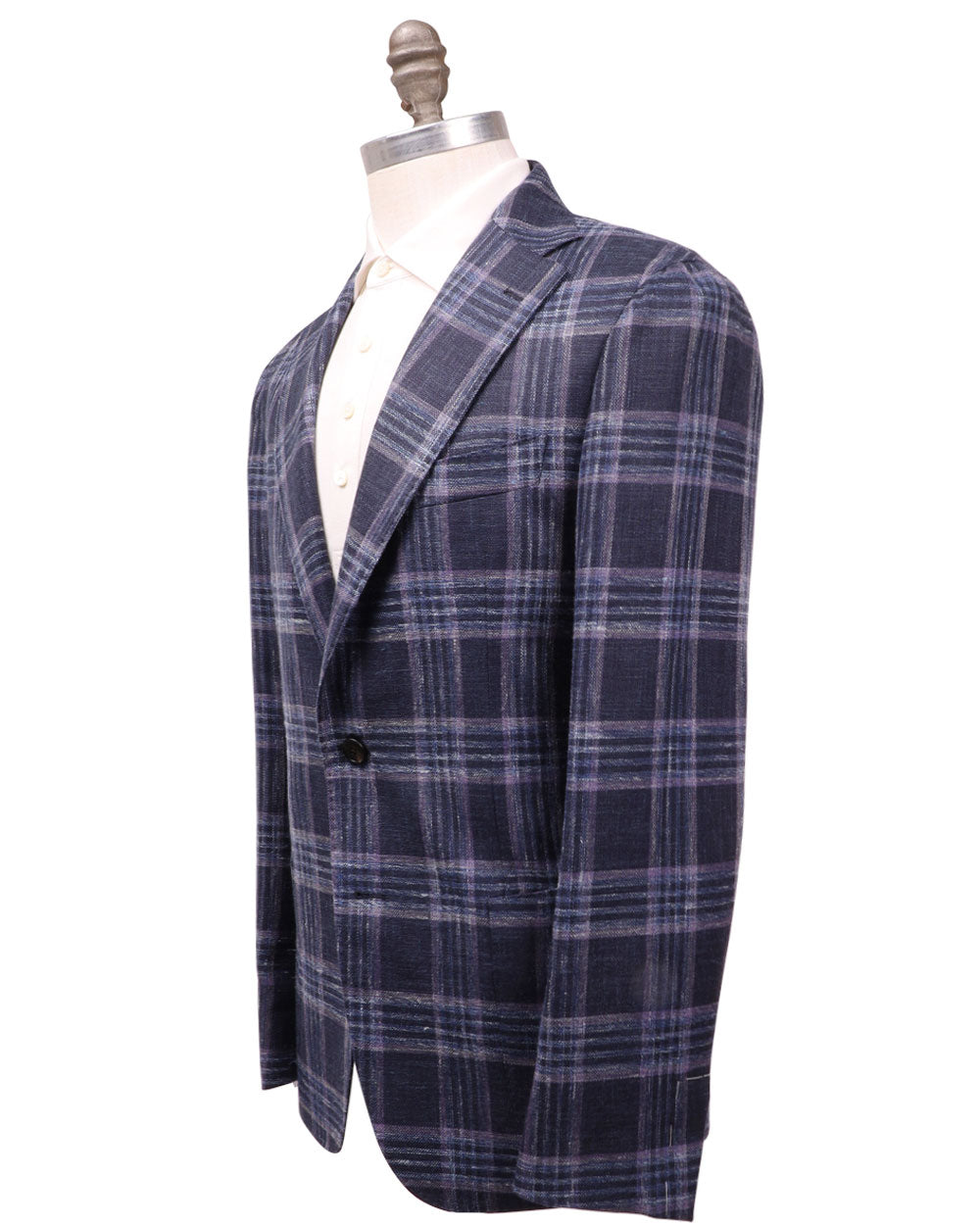 Dark Blue Plaid Soft Jacket