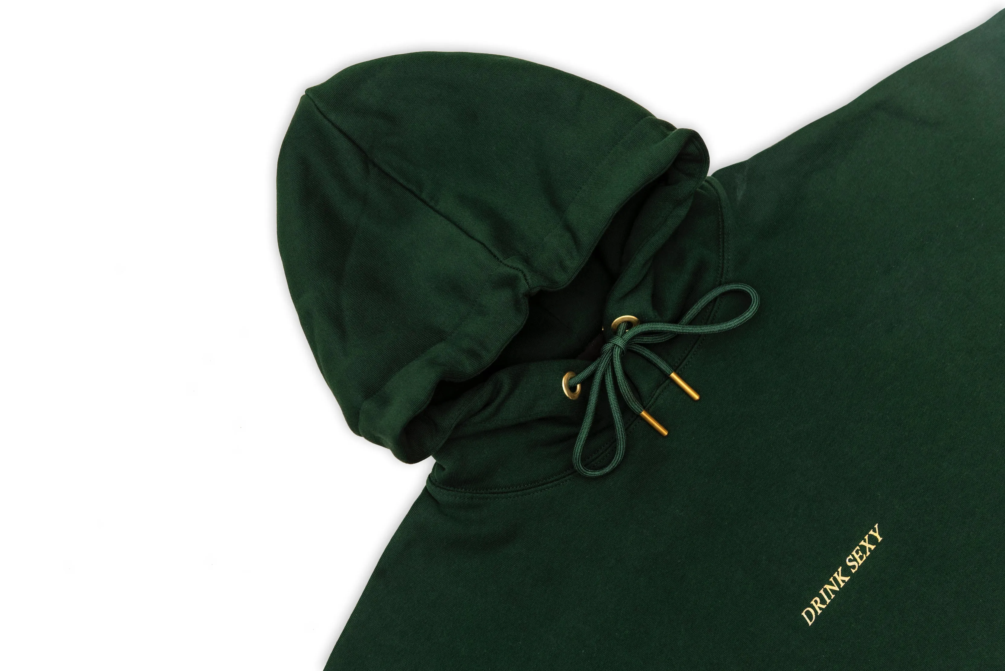 Dark Green Hoodie '' Golden Shiny Diamond Print''