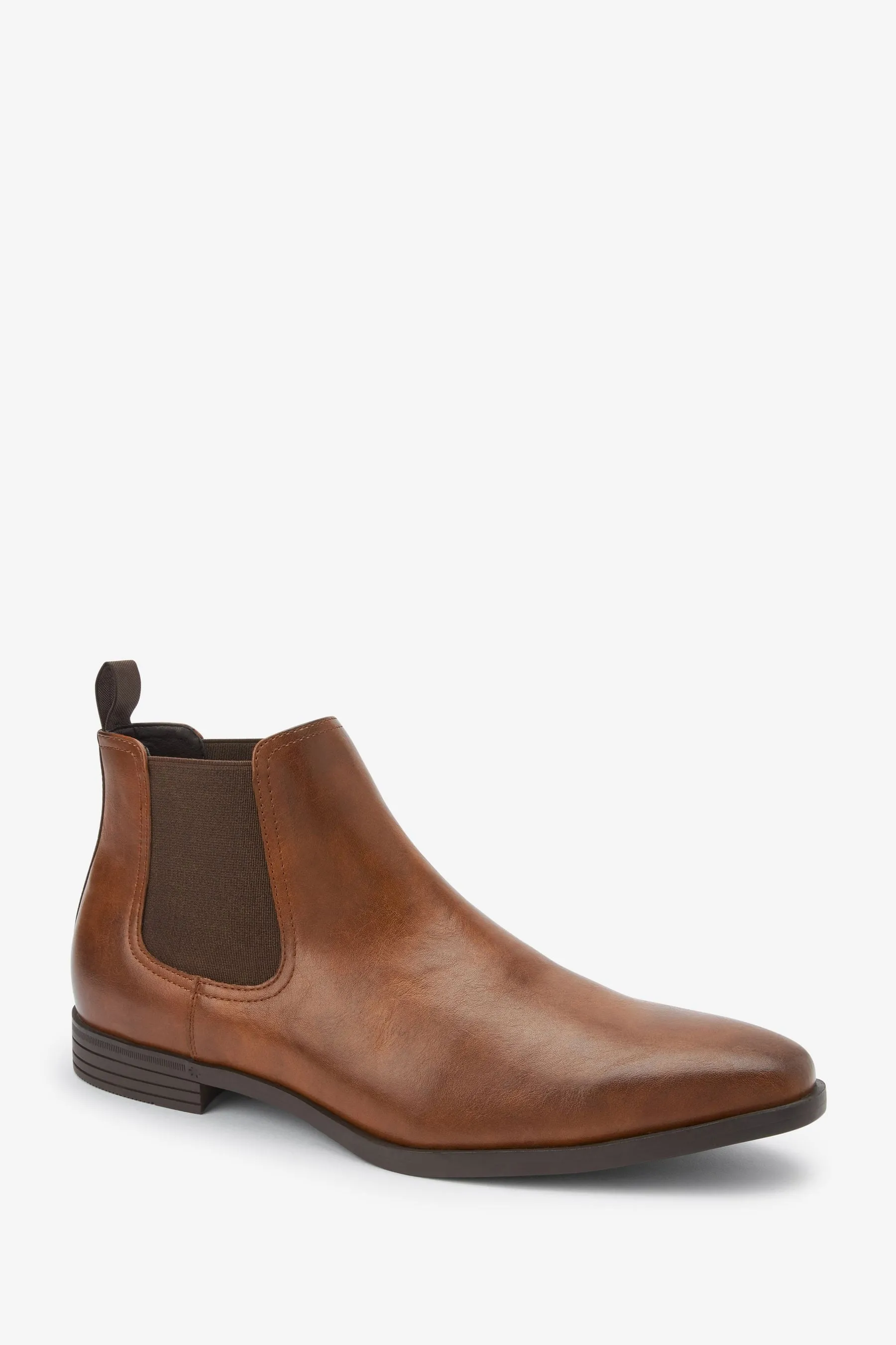 Dark Tan Chelsea Boots