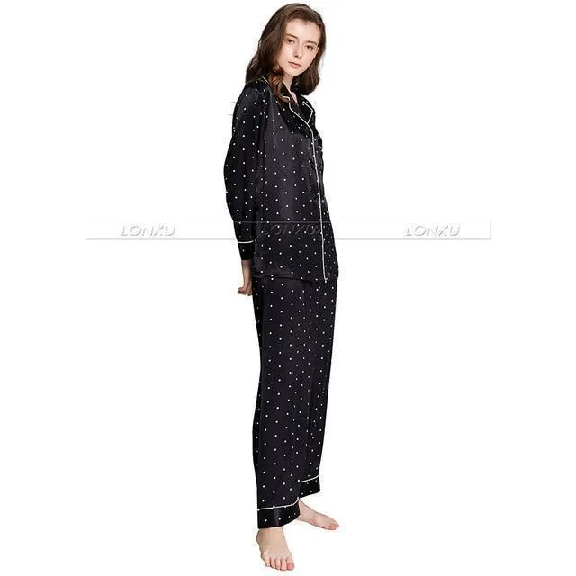 Dotted Silk Women Pajama