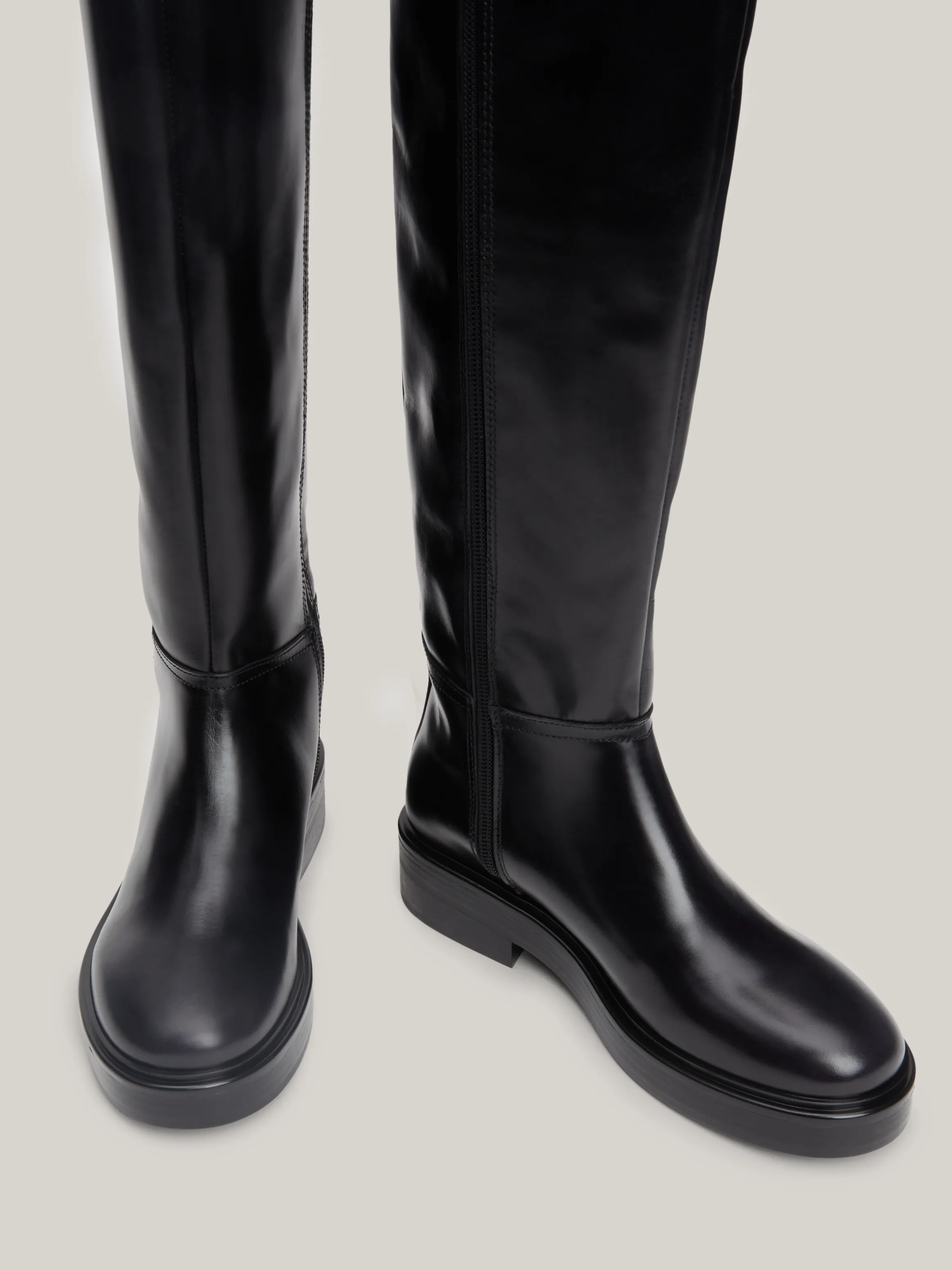 Elevated Leather Knee-High Boots | Boots | Tommy Hilfiger