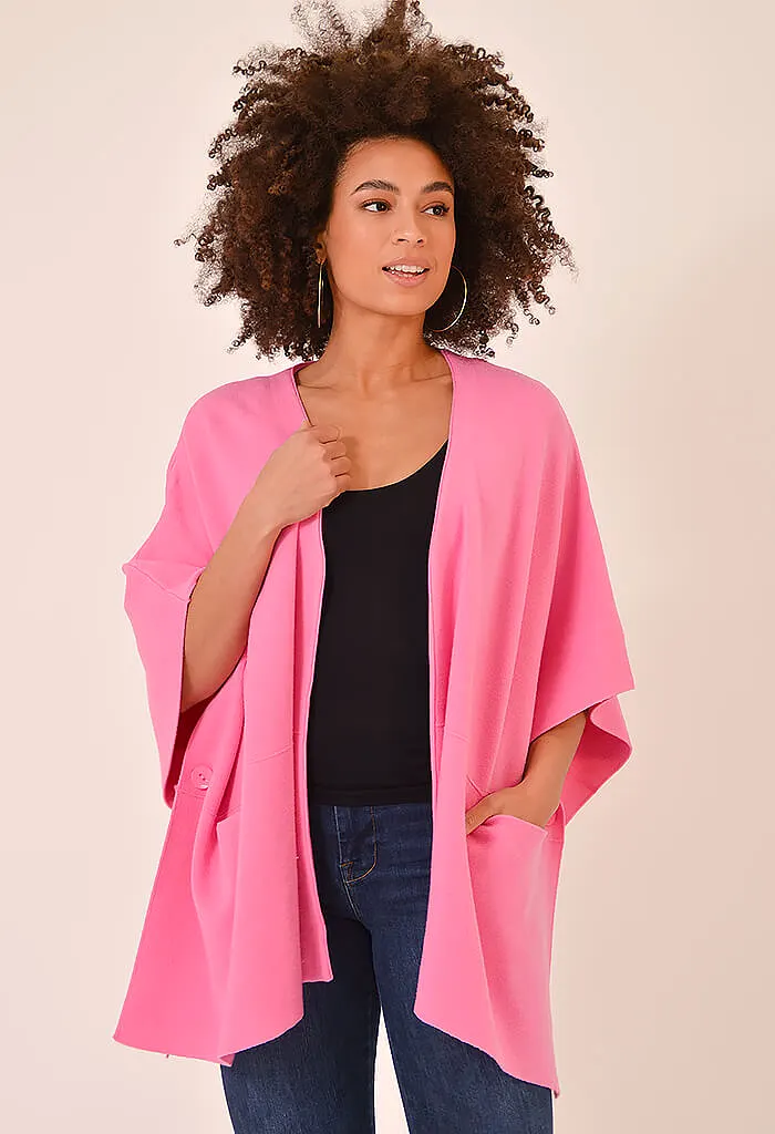 Elle Poncho-Pink