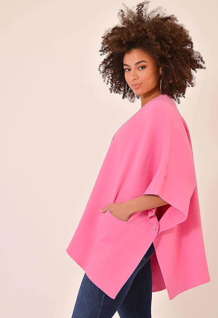 Elle Poncho-Pink