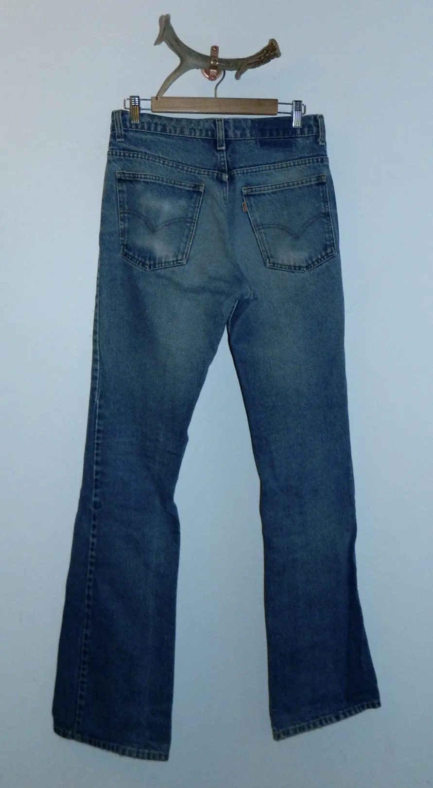 faded denim LEVI'S jeans 517 flare leg vintage 1980s boot cut jeans 31 x 36