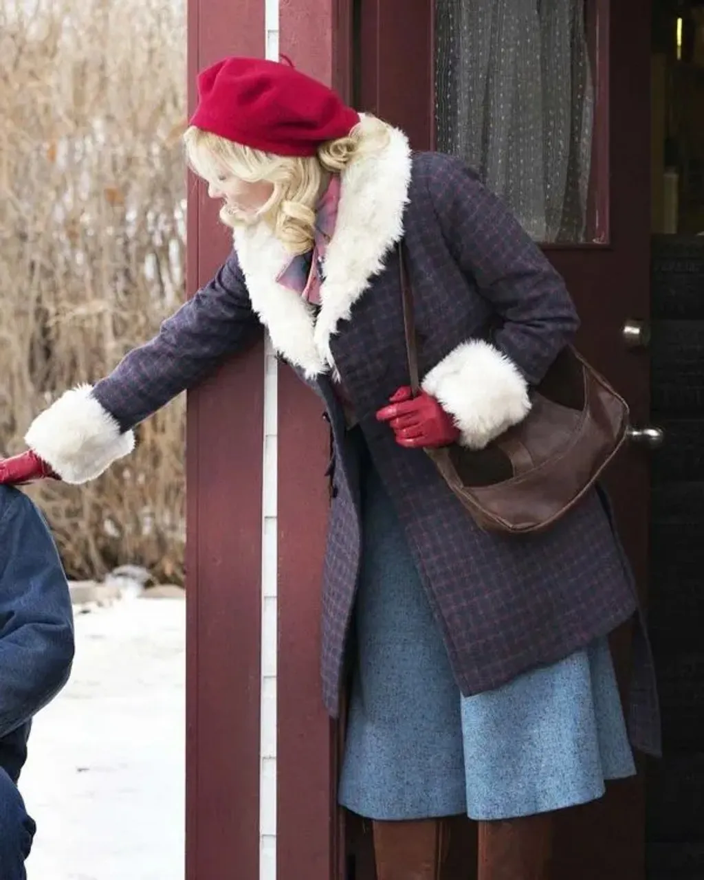 Fargo Peggy Blumquist Peacoat with Shearling Trim Collar