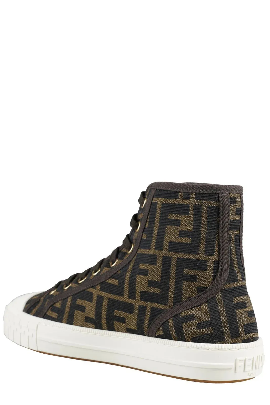 Fendi Fendi Monogram Jacquard High-Top Sneakers