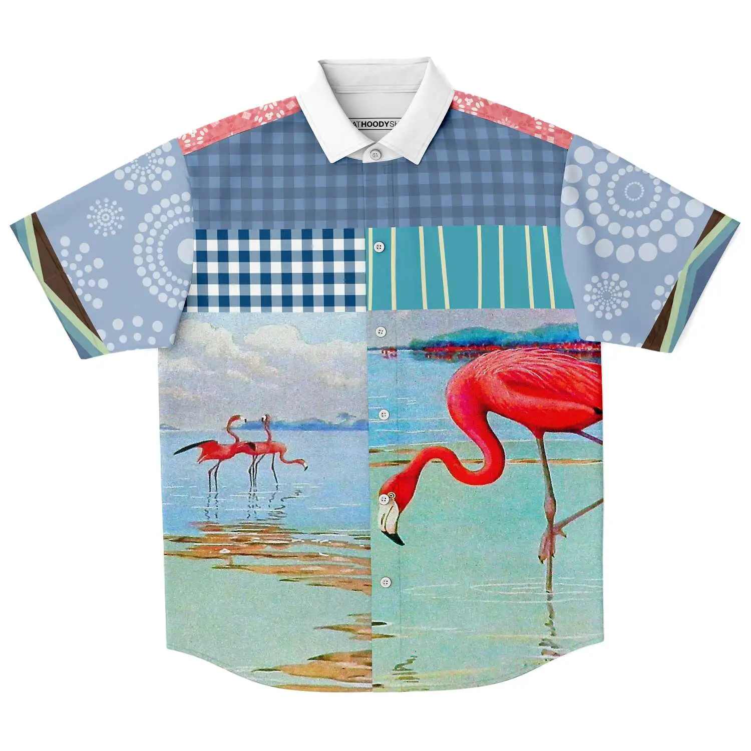 Flamingo Road Short Sleeve Button Down Shirt