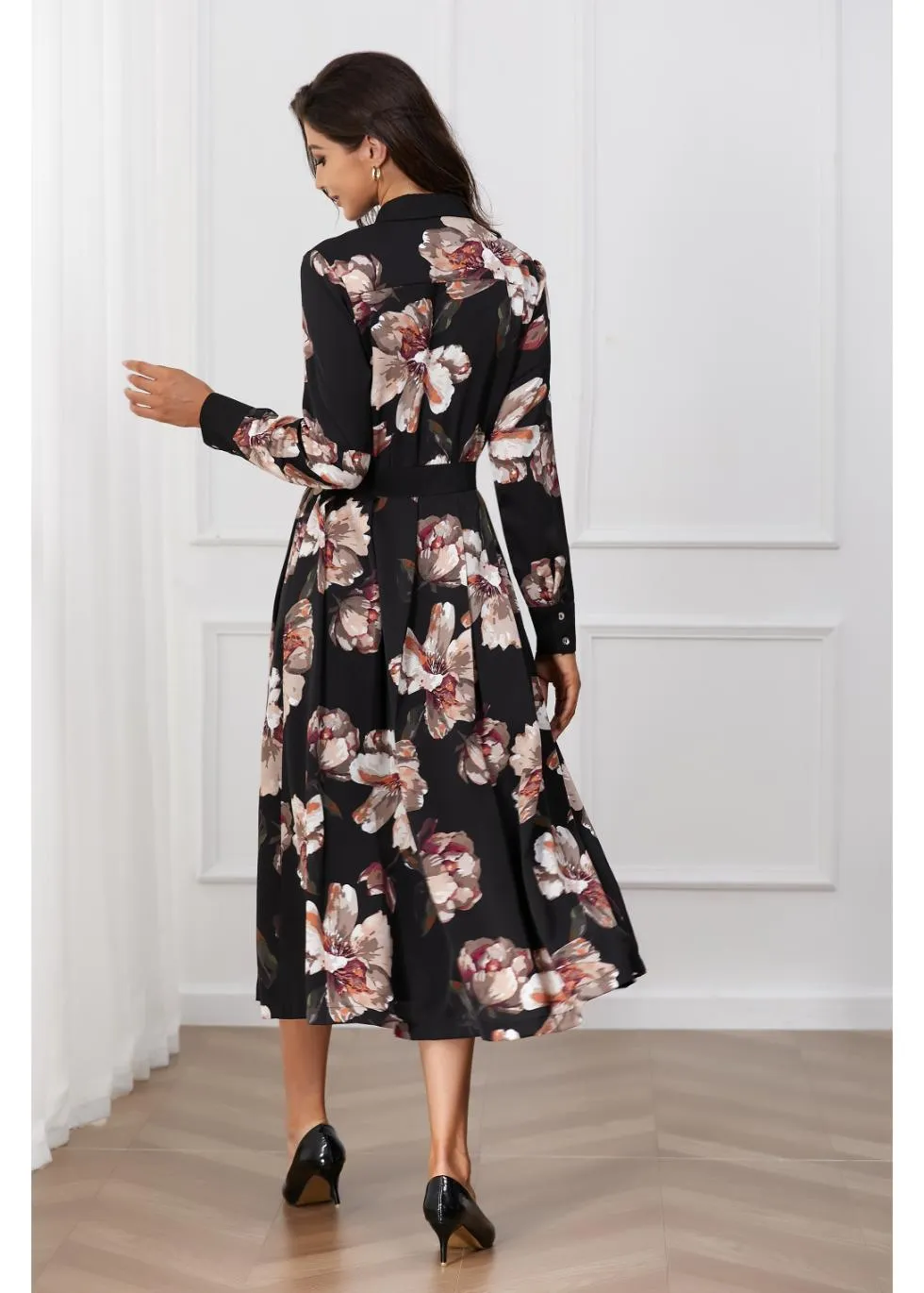 Floral Midnight Midi Dress